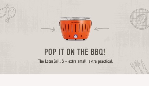 Lotusgrill S pop it on the BBQ min